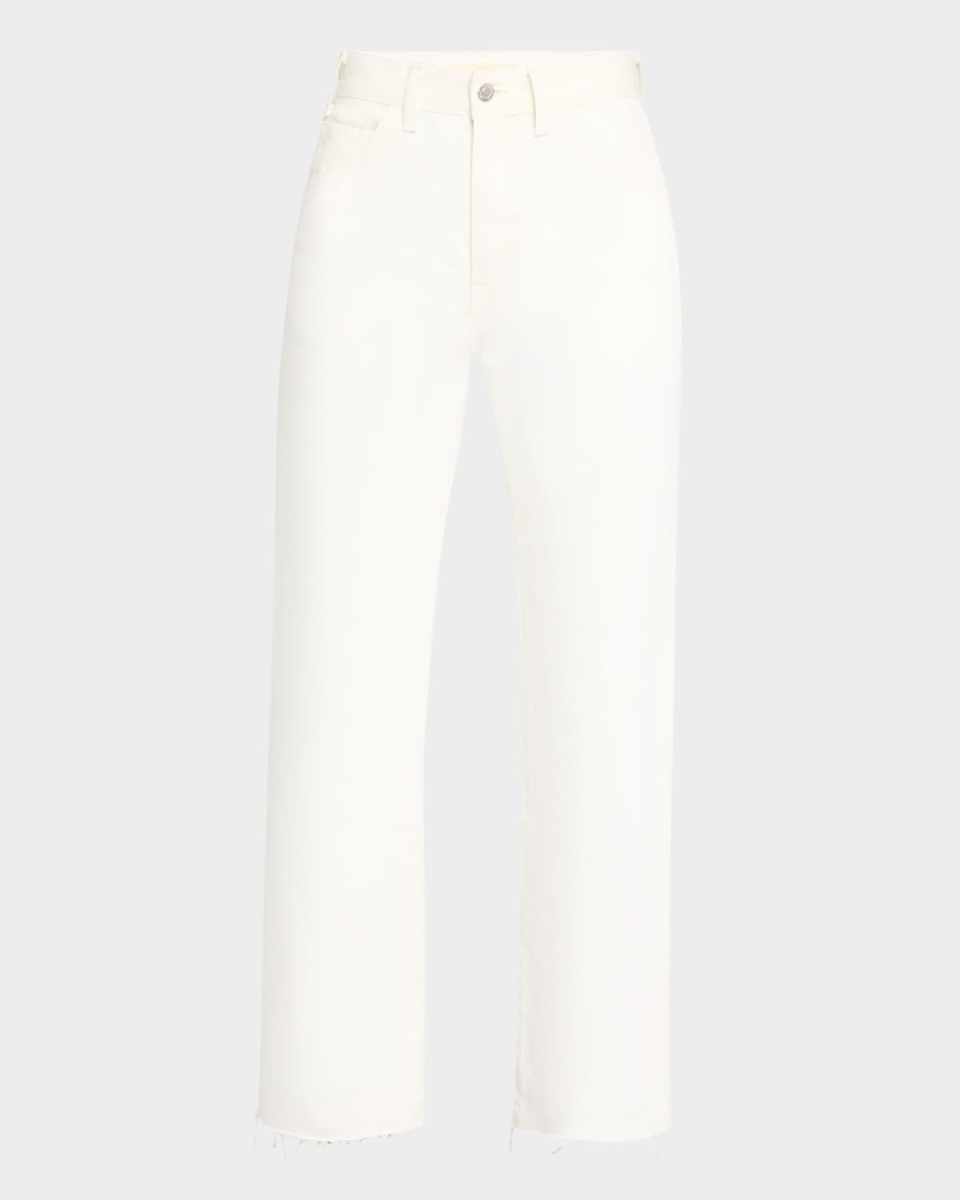 Calla Straight-Leg Ankle Raw-Hem Jeans